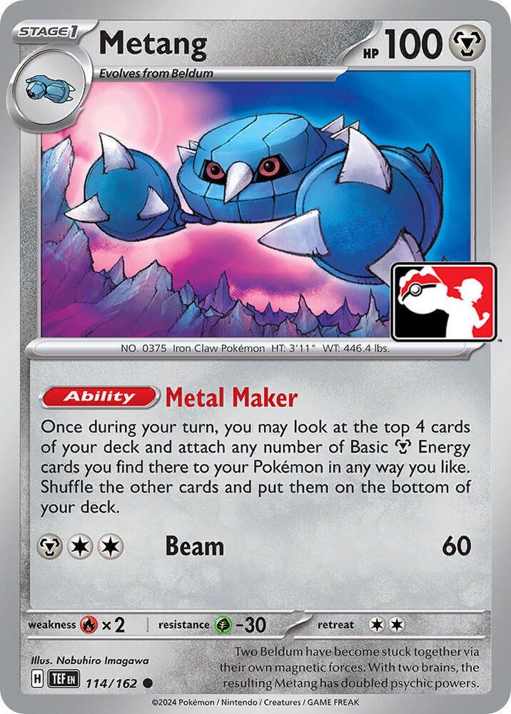 Temporal Forces Metang [Cosmos-Holo-Prize-Pack] Pokémon card